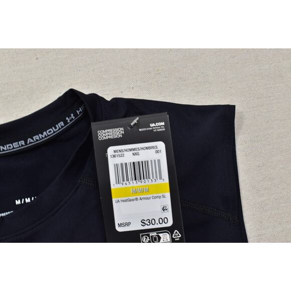 Under Armour Men's HeatGear Compression Sleeveless T-Shirt Black Athletic Size M - Picture 6 of 8
